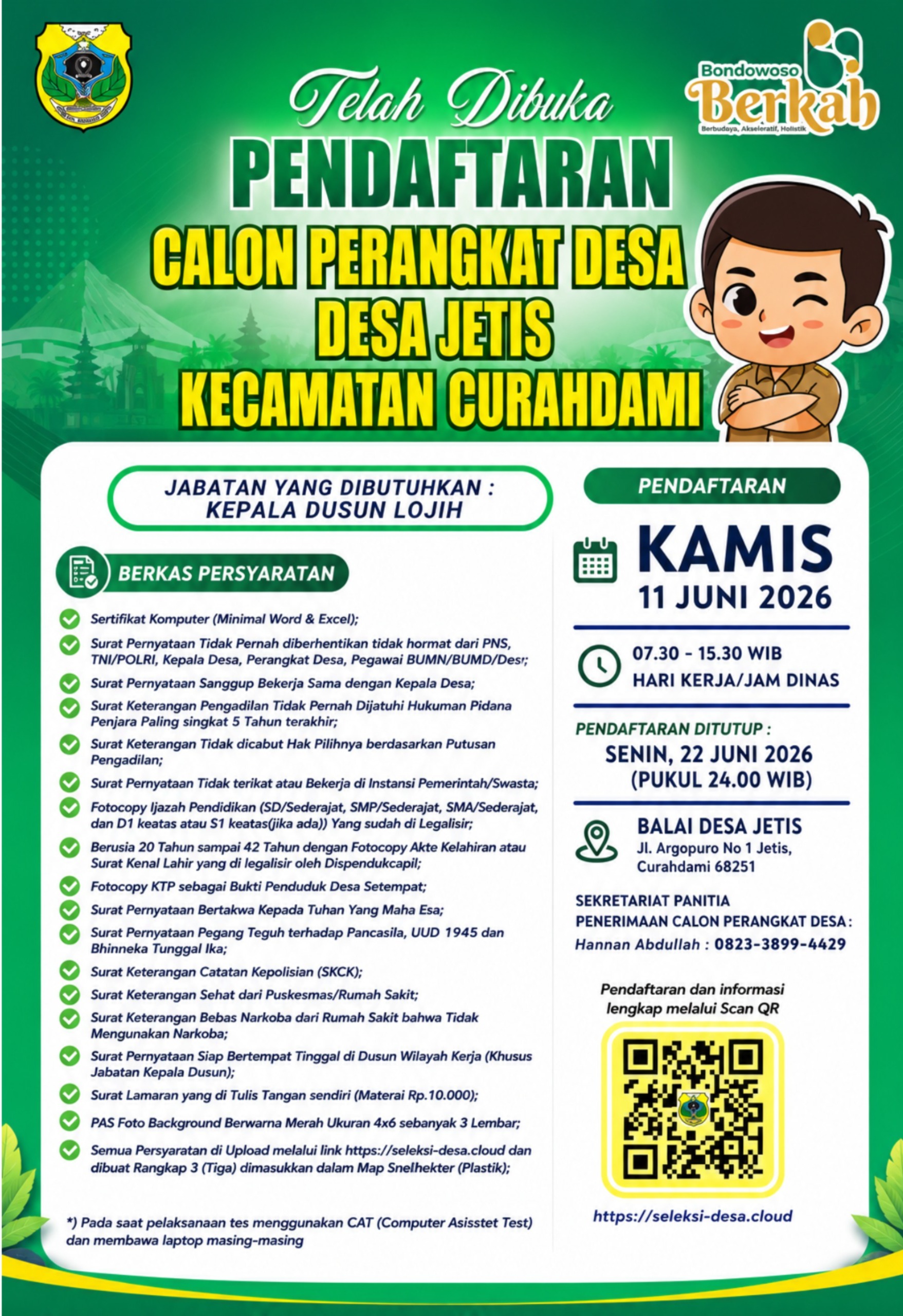 Pengumuman Calon Perangkat Desa